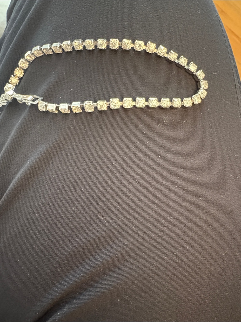 Silver-Tone Crystal Tennis Bracelet - Women's Jewelry